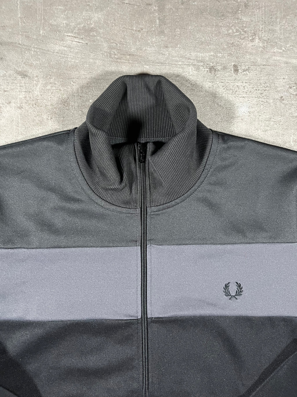 Fred Perry Trainingsjacke Schwarz/Grau XL