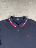Fred Perry Poloshirt Schwarz/ Weiß/ Rot L