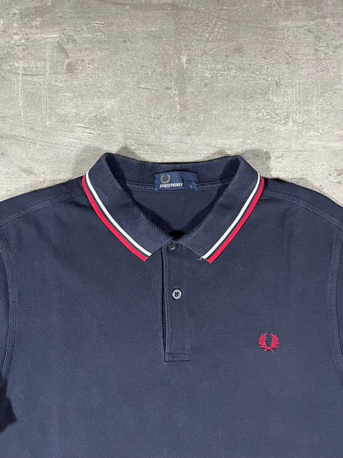 Fred Perry Poloshirt Schwarz/ Weiß/ Rot L