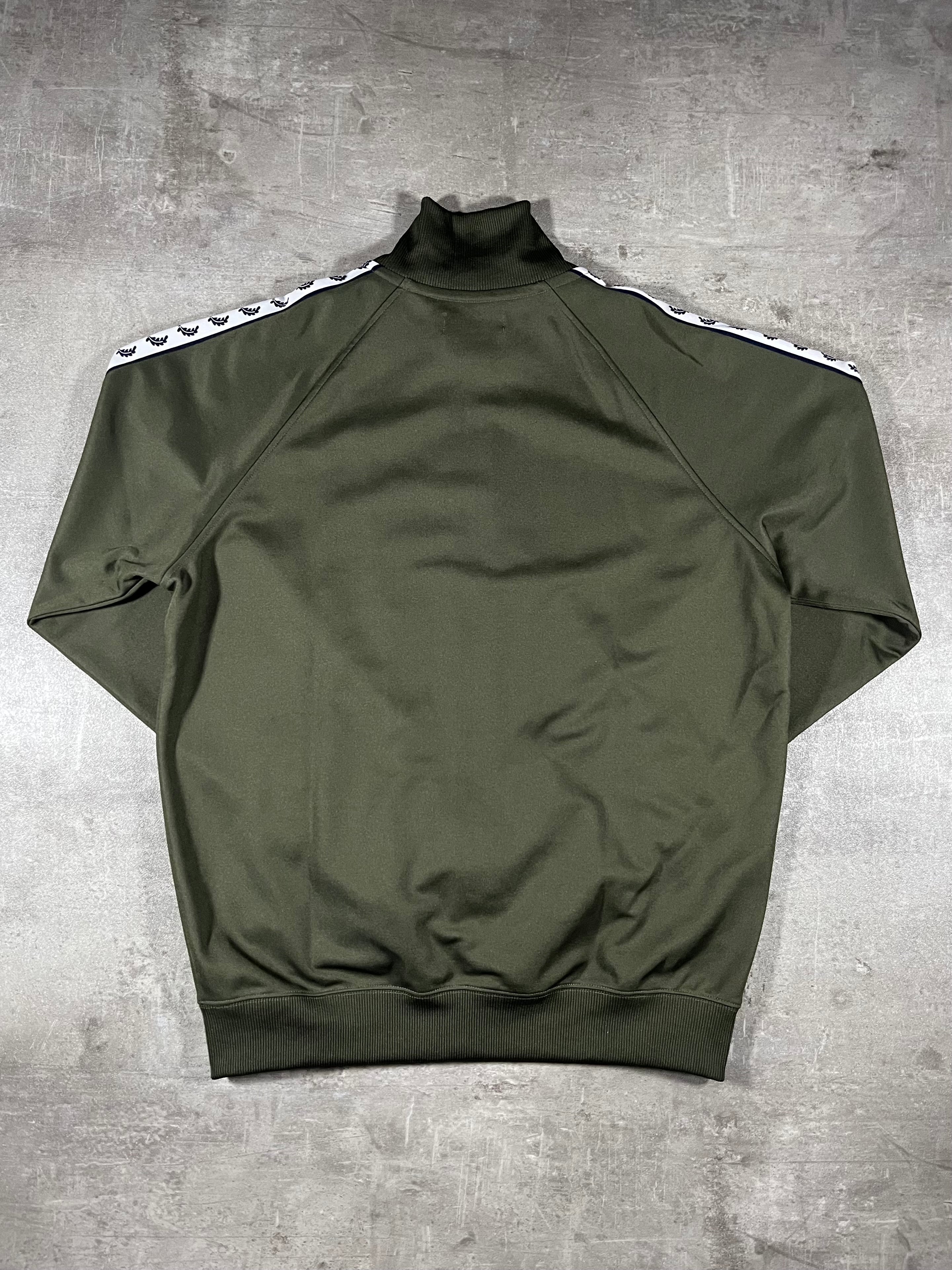 Fred Perry Vintage Trainingsjacke Taped Olivgrün L