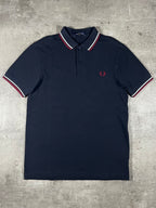 Fred Perry Poloshirt Schwarz/ Weiß/ Rot S
