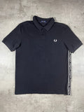 Fred Perry Poloshirt Taped Schwarz L