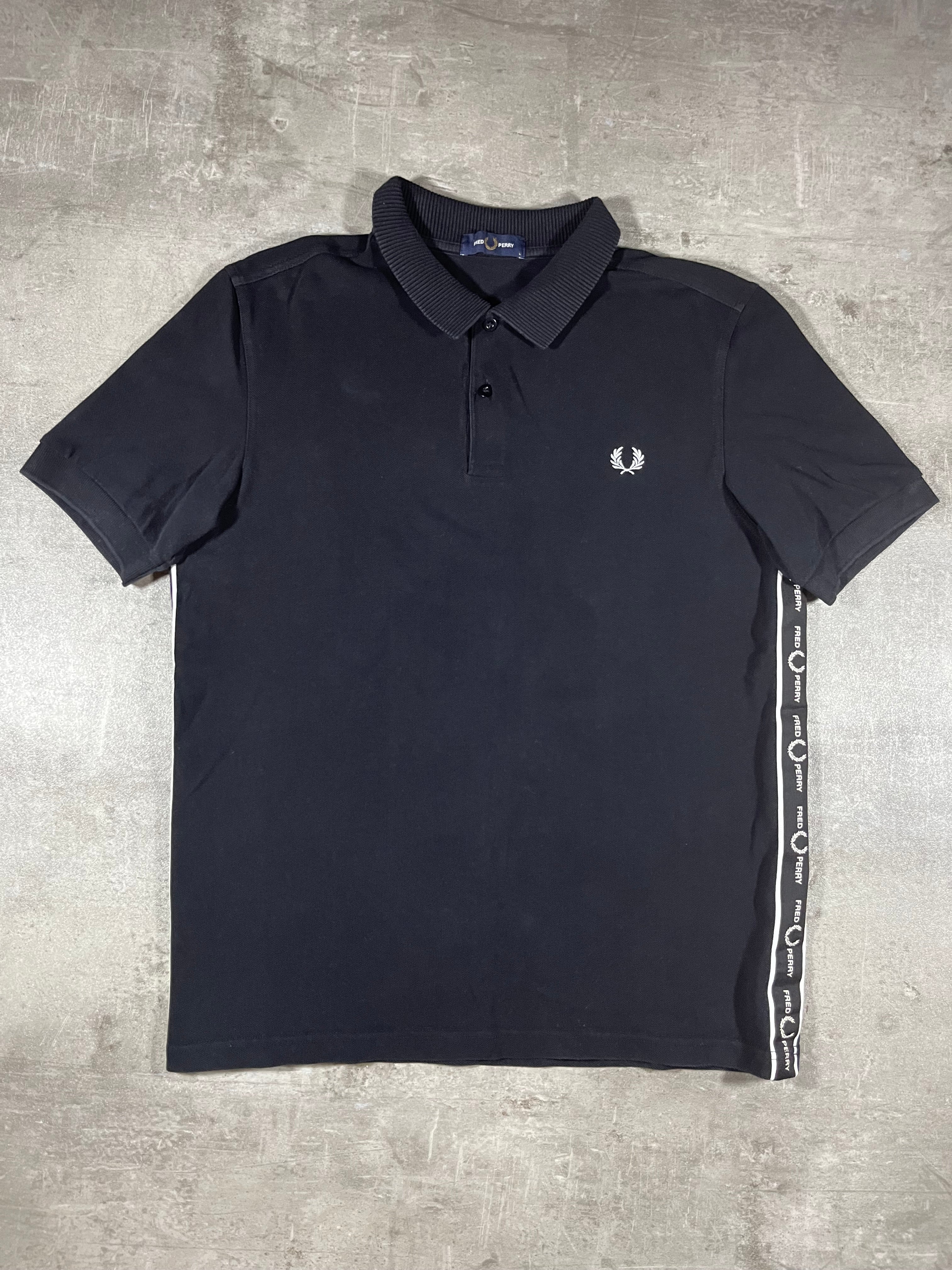 Fred Perry Poloshirt Taped Schwarz L