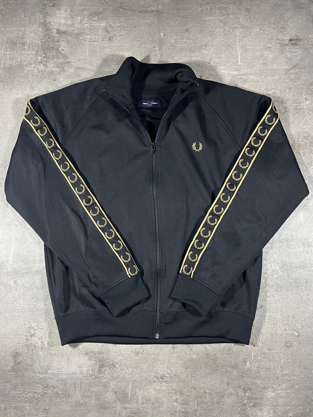 Fred Perry Trainingsjacke Schwarz/ Gold L