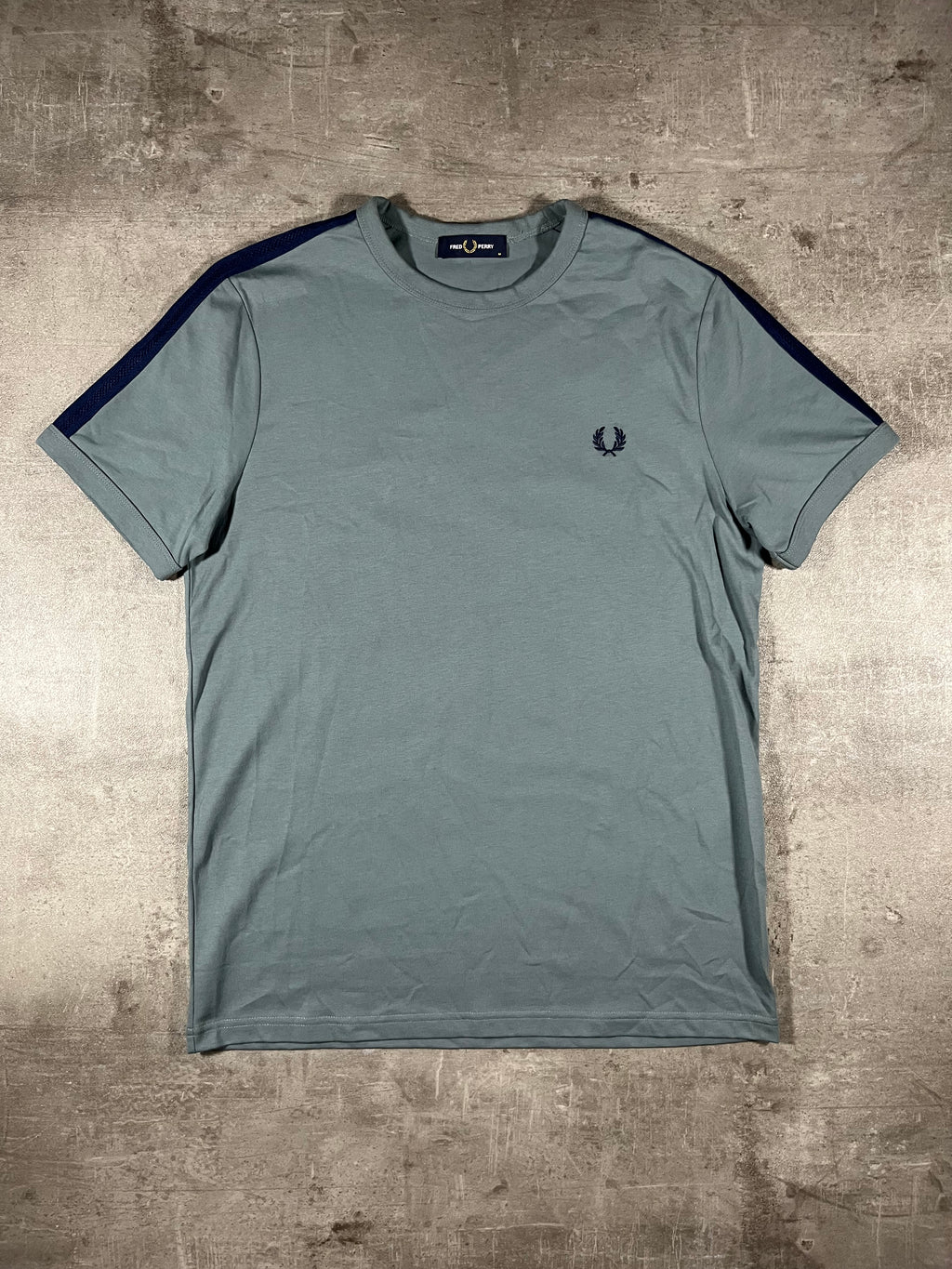 Fred Perry T-shirt Taped Mintgrau M