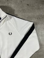 Fred Perry Trainingsjacke Taped Weiß/ Schwarz XS