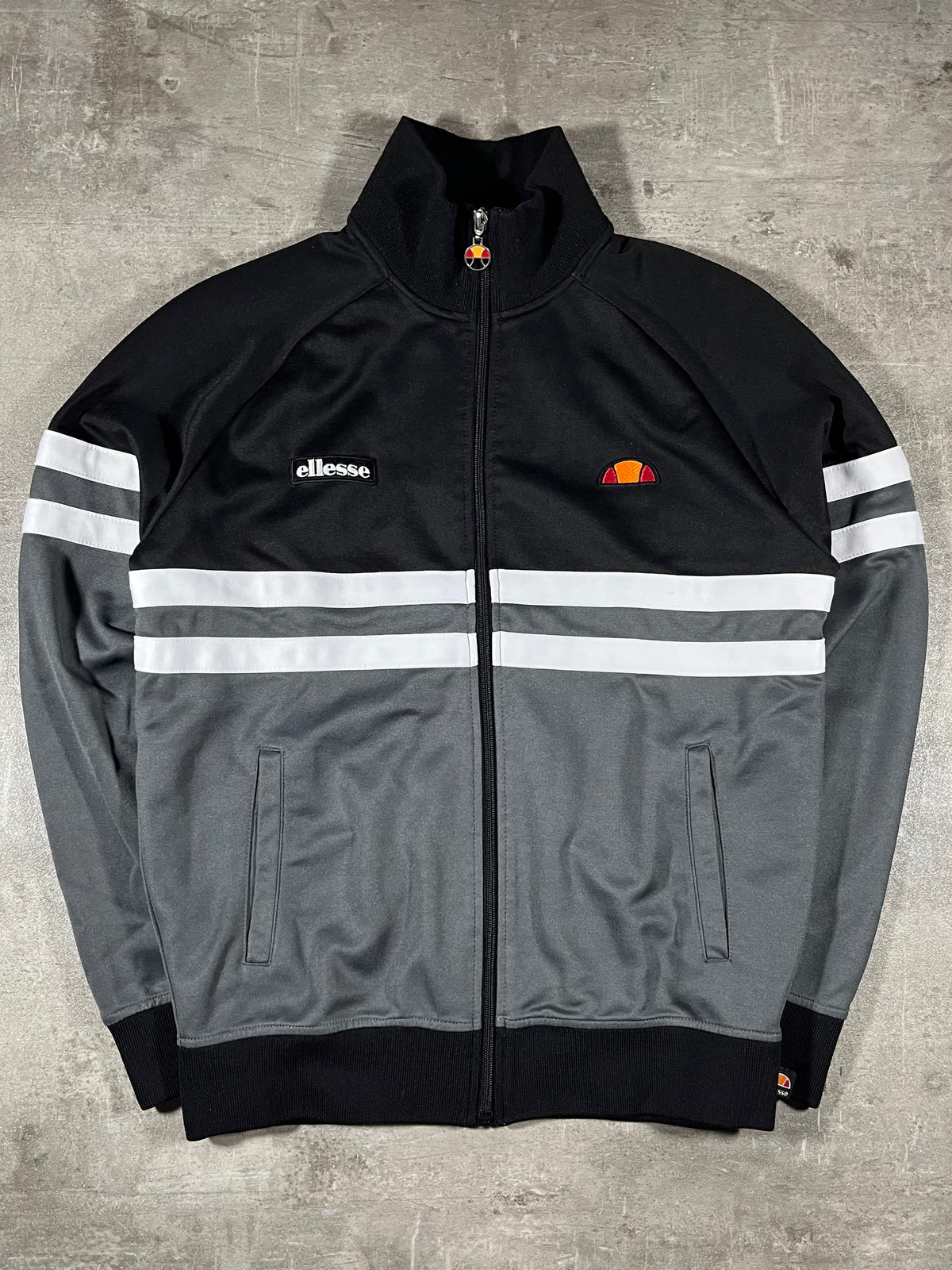 ellesse Rimini Trainingsjacke Schwarz/ Grau S