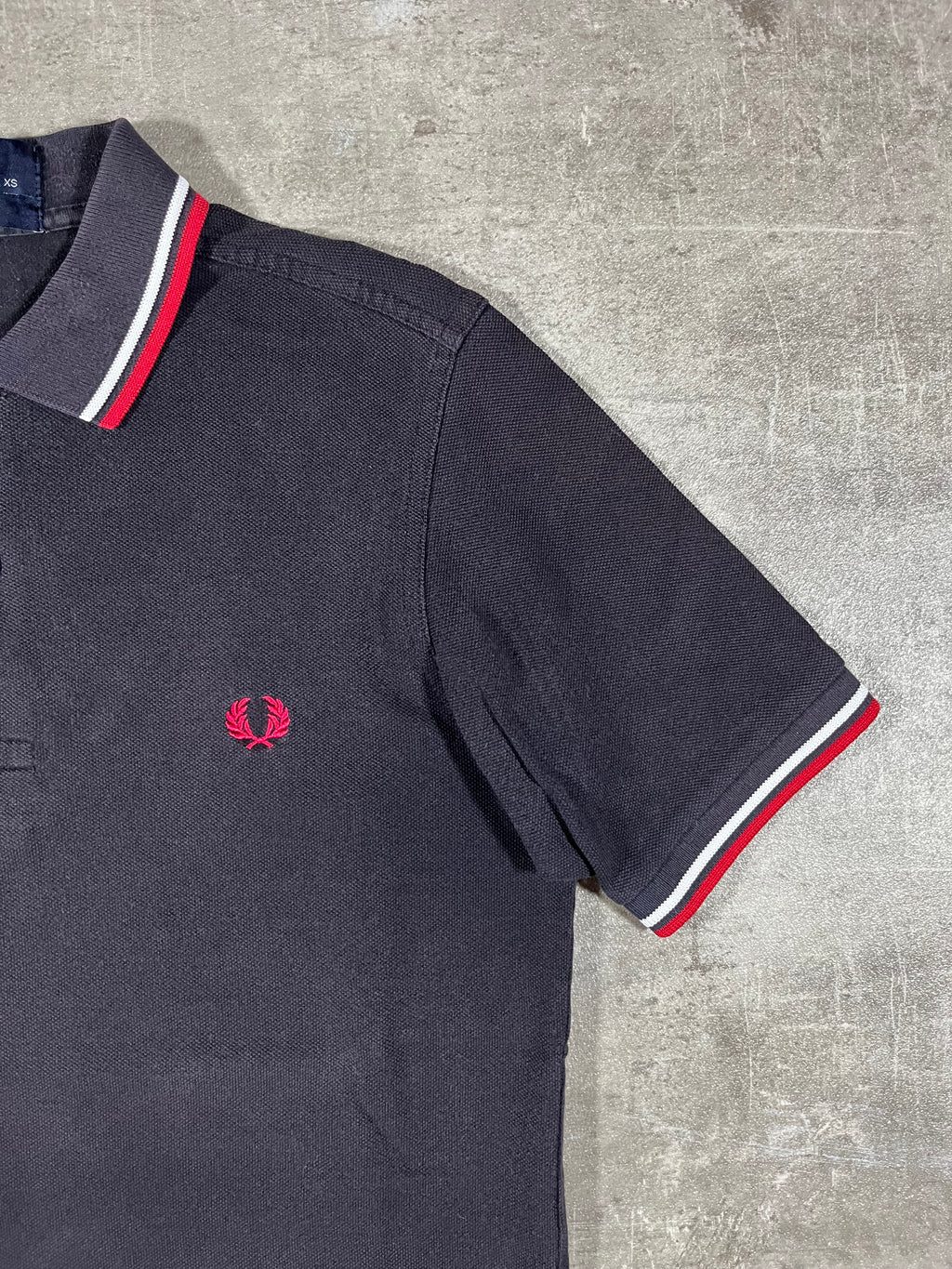 Fred Perry Poloshirt Schwarz/ Weiß/ Rot XS