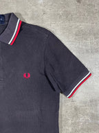 Fred Perry Poloshirt Schwarz/ Weiß/ Rot XS