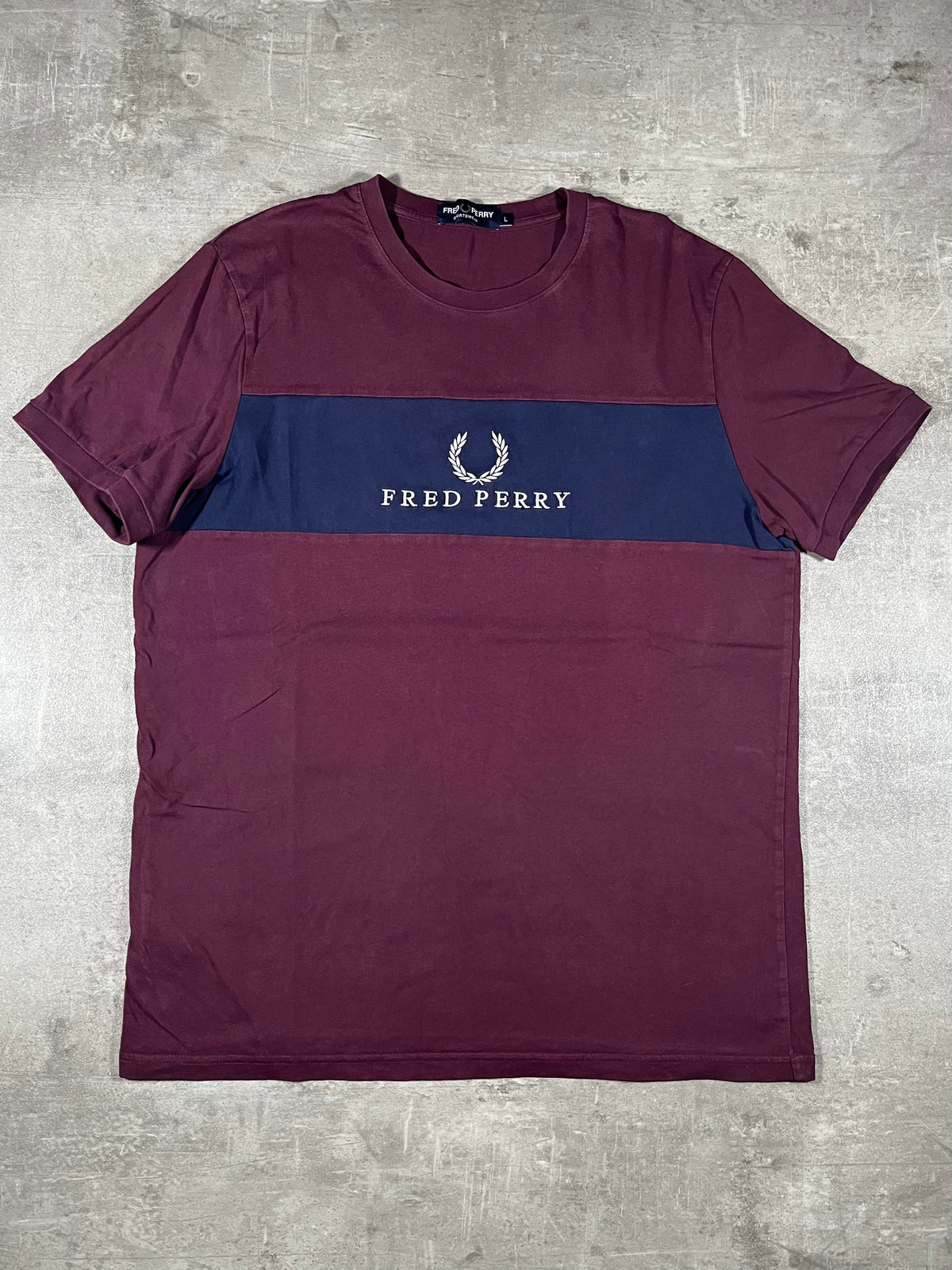 Fred Perry T-shirt Bordeaux L