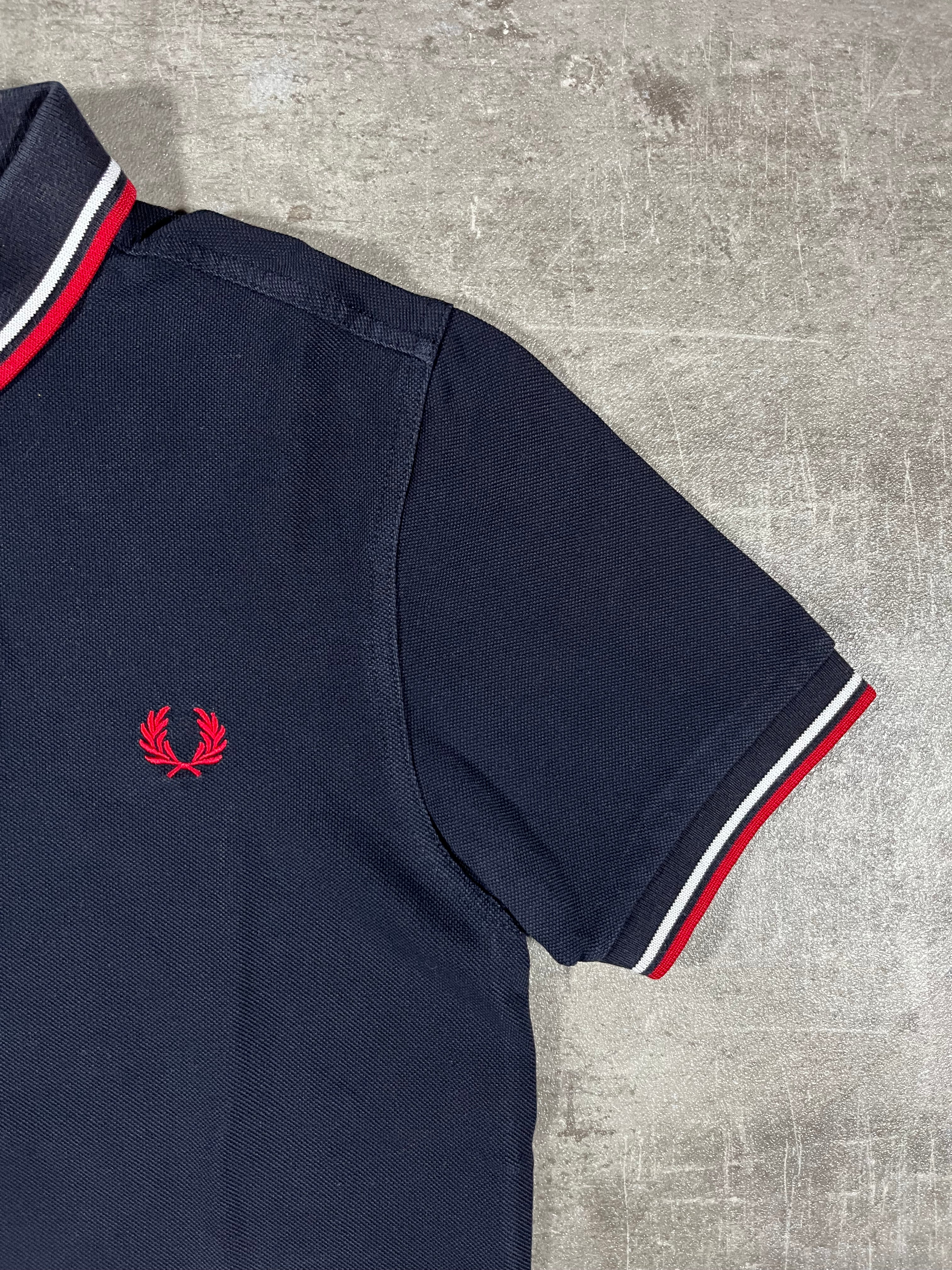 Fred Perry Poloshirt Schwarz/ Weiß/ Rot S