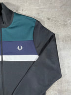 Fred Perry Trainingsjacke Schwarz/Grün/ Navy S