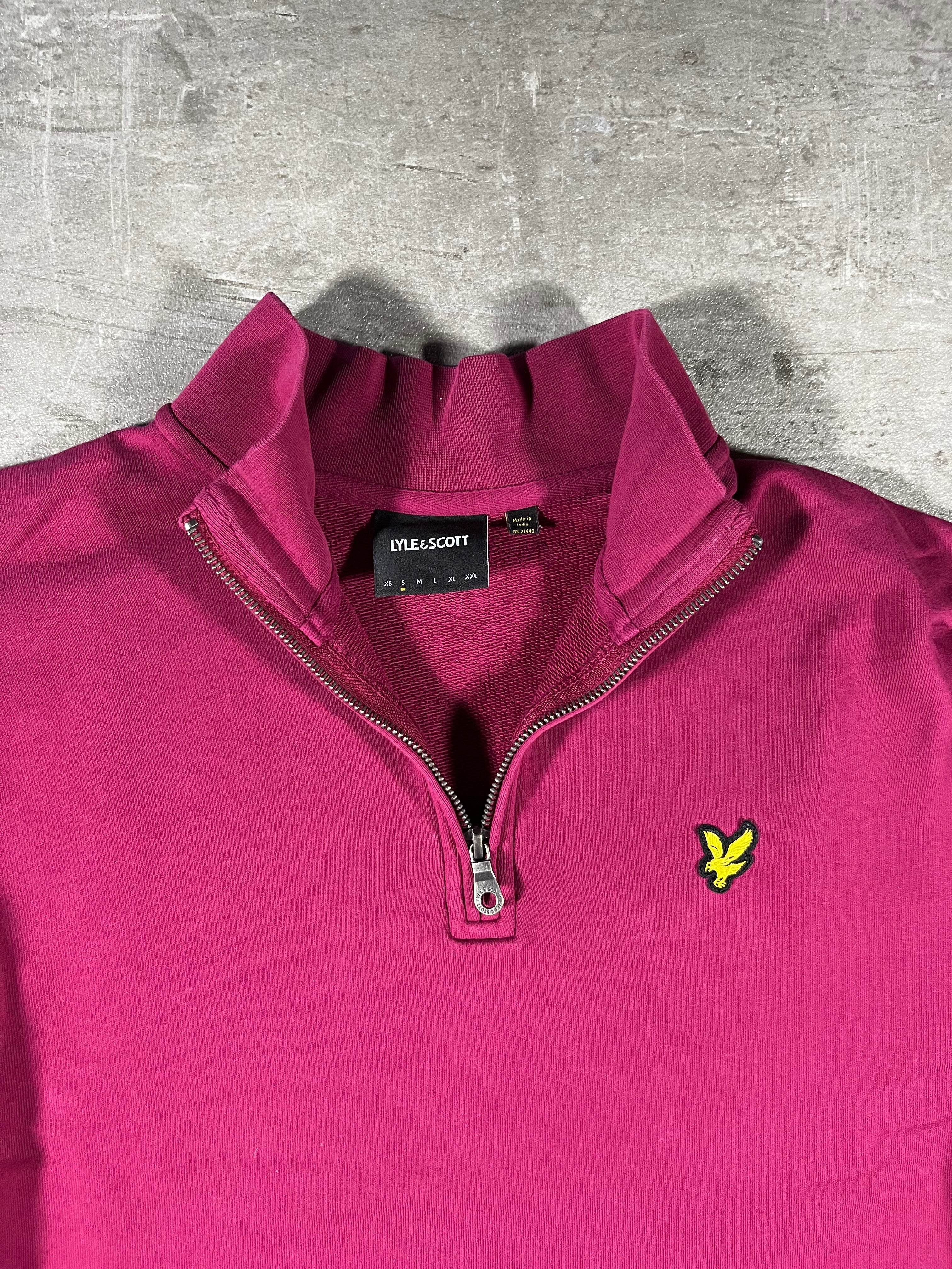 Lyle & Scott Half-Zip Bordeaux S