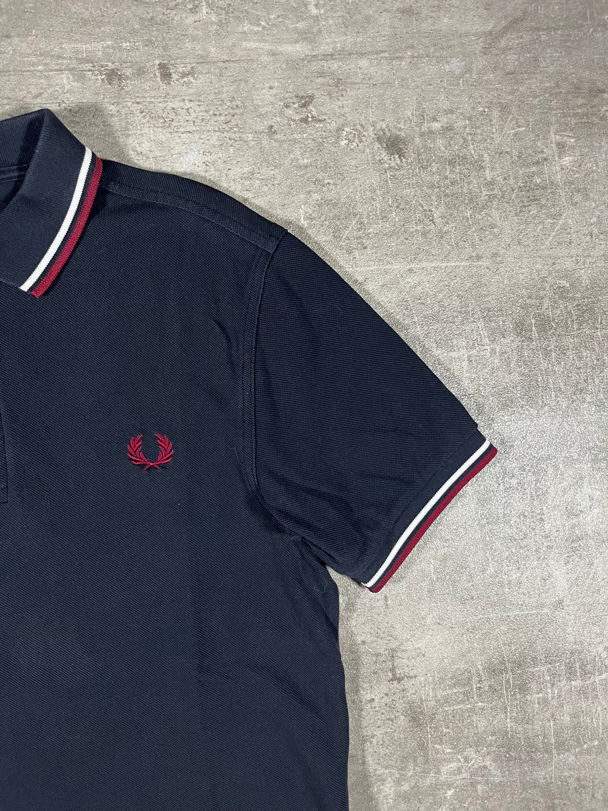 Fred Perry Poloshirt Schwarz/ Weiß/ Rot S