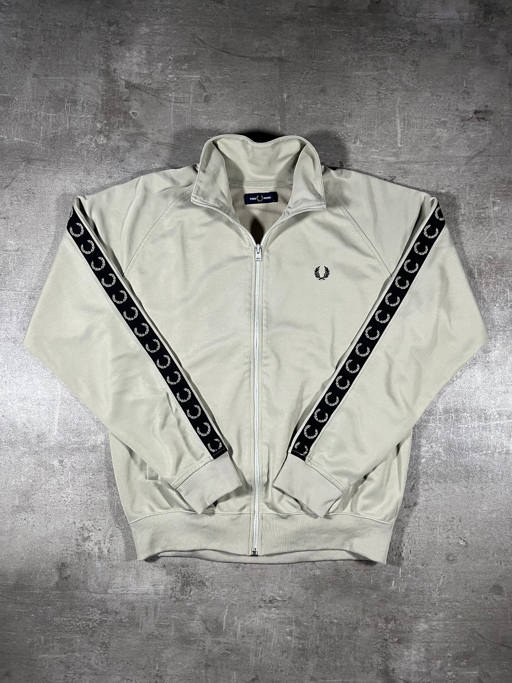 Fred Perry Trainingsjacke Taped Beige L