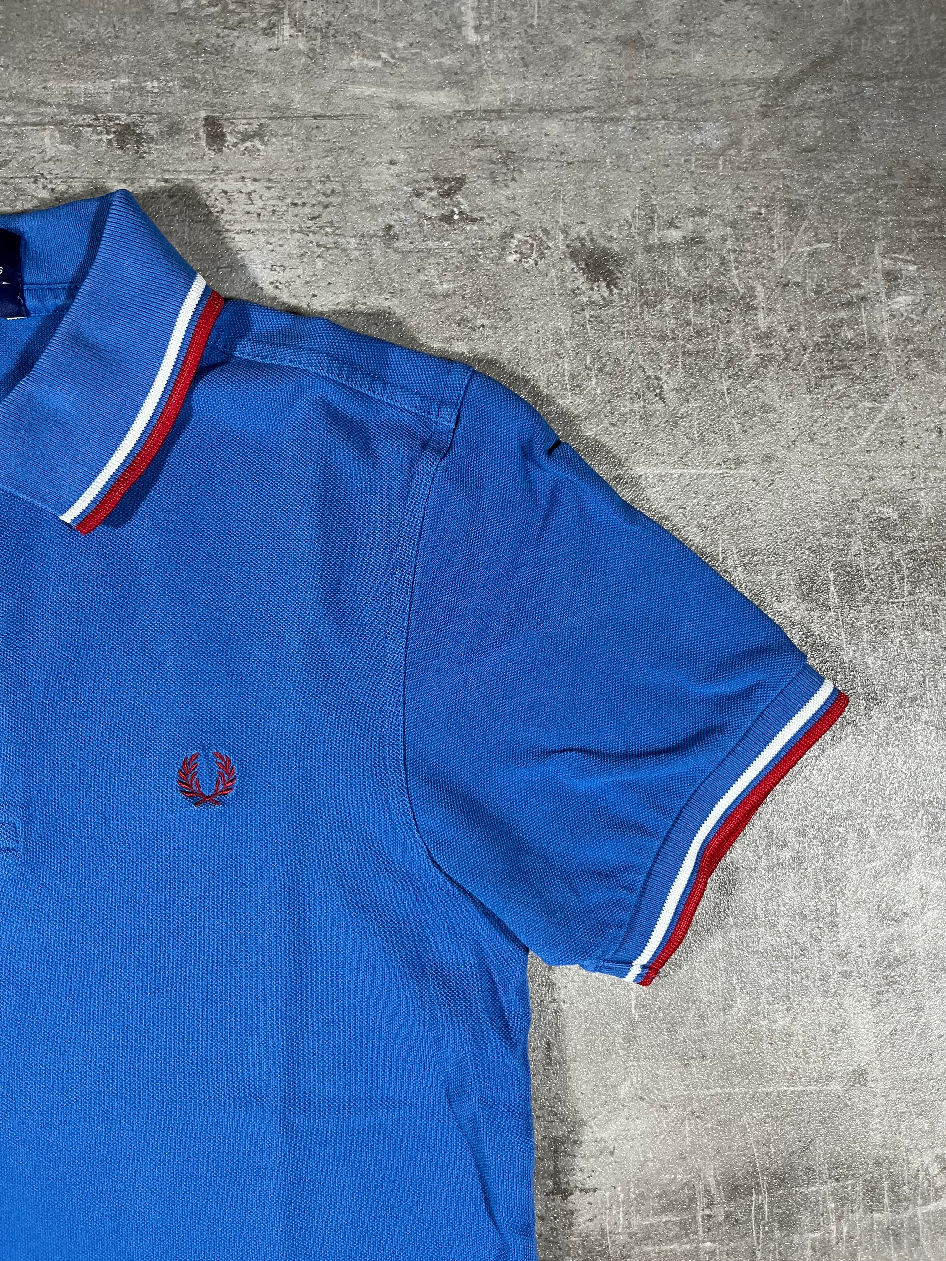 Fred Perry Poloshirt Blau/ Weiß/ Rot XS