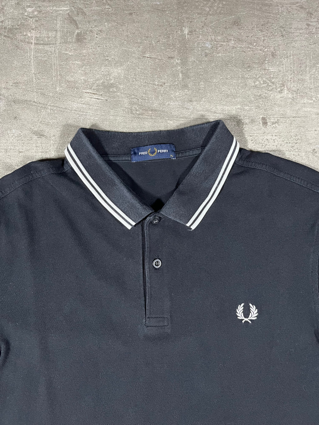 Fred Perry Poloshirt Schwarz/ Weiß XL