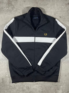 Fred Perry Trainingsjacke Taped Schwarz/ Weiß L