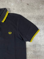 Fred Perry Poloshirt Schwarz/ Gelb M