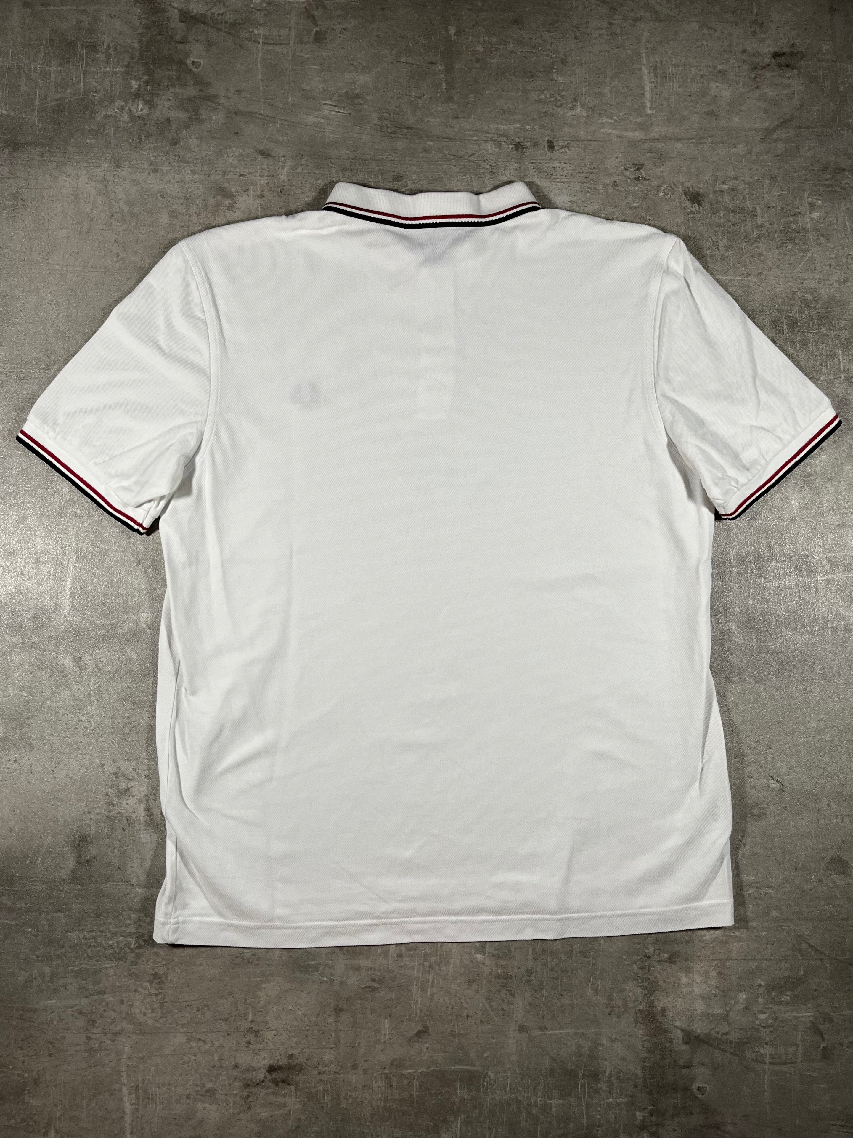 Fred Perry Poloshirt Weiß/ Rot/ Schwarz XL