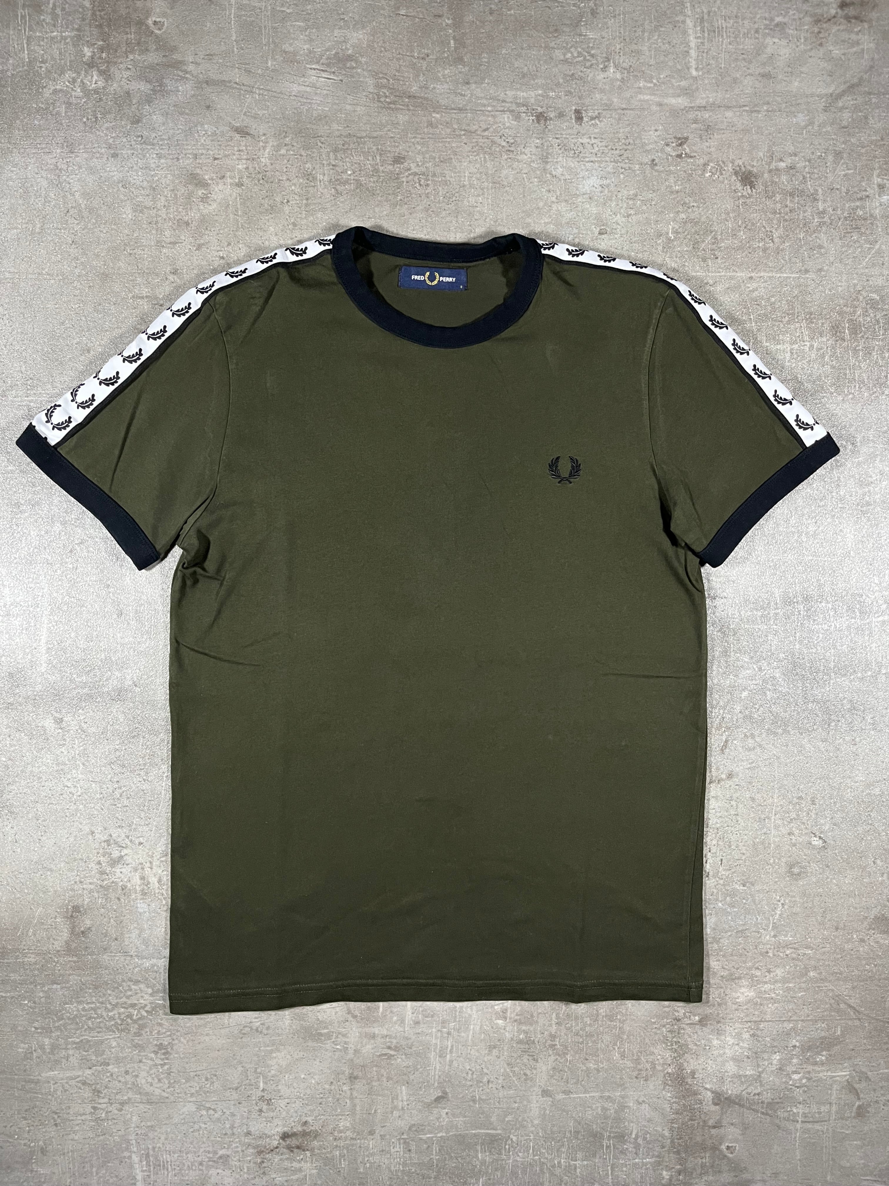 Fred Perry T-shirt Dunkelgrün Taped S