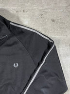 Fred Perry Vintage Trainingsjacke Taped Schwarz/ Grau M