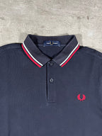 Fred Perry Poloshirt Schwarz/ Weiß/ Rot S