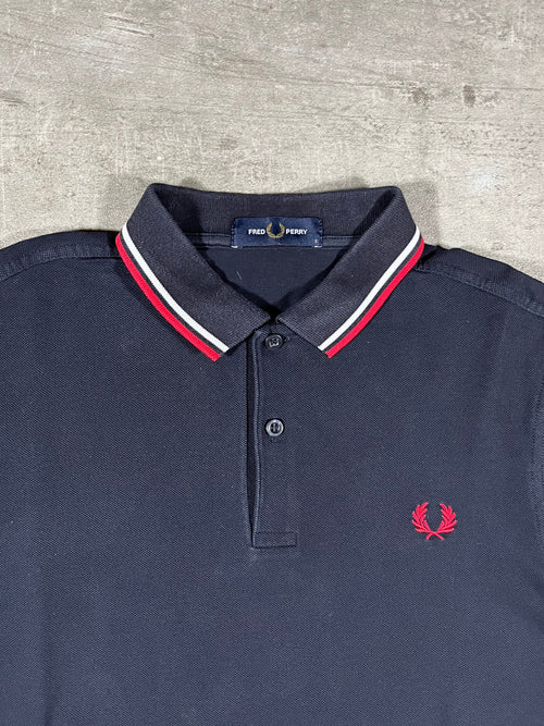 Fred Perry Poloshirt Schwarz/ Weiß/ Rot S