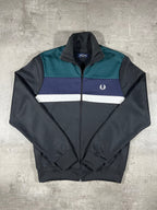 Fred Perry Trainingsjacke Schwarz/Grün/ Navy S