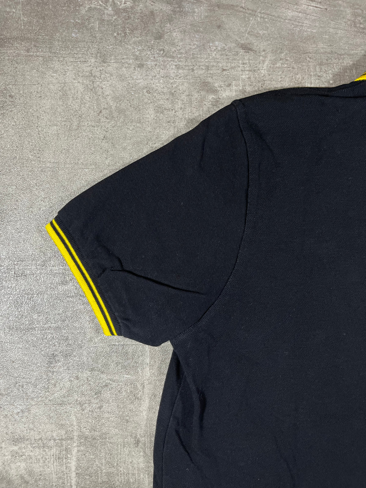 Fred Perry Poloshirt Schwarz/ Gelb XL