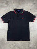 Fred Perry Poloshirt Schwarz/ Weiß/ Rot S