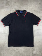 Fred Perry Poloshirt Schwarz/ Weiß/ Rot S