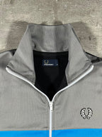 Fred Perry Trainingsjacke Schwarz/ Grau/ Hellblau M