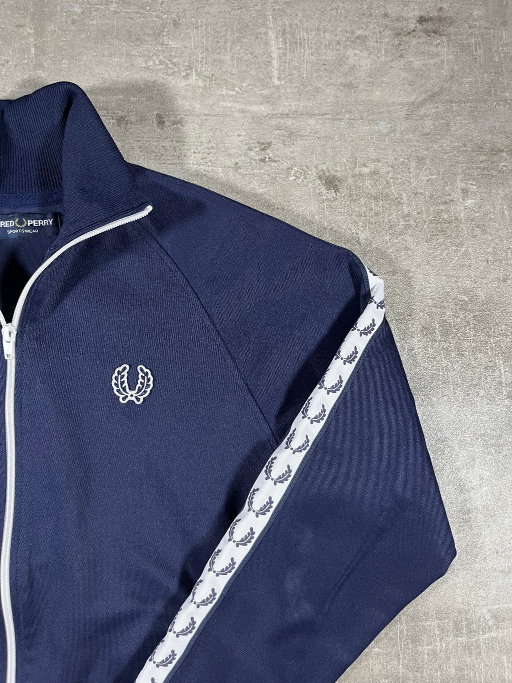 Fred Perry Trainingsjacke Taped Dunkelblau S