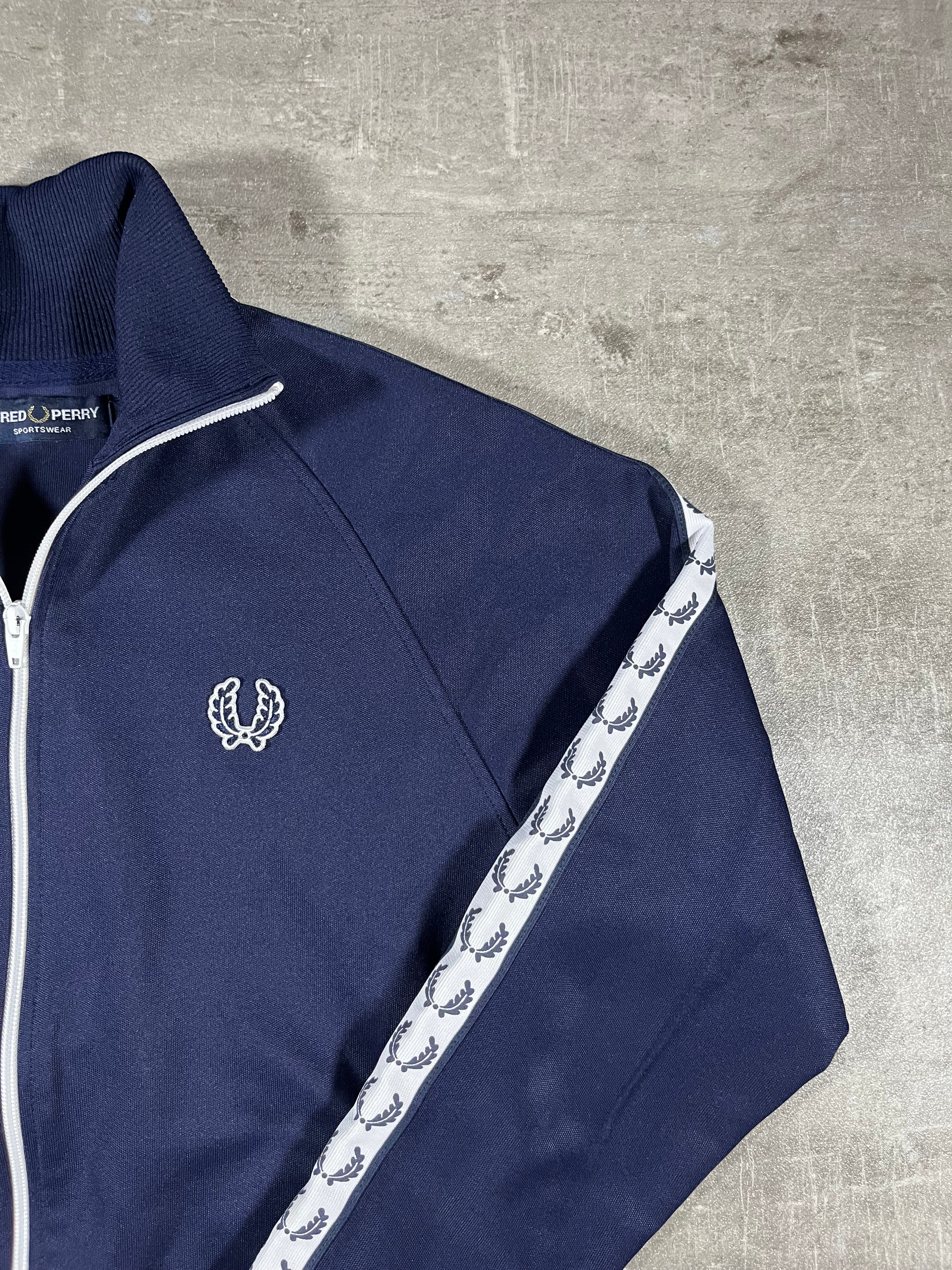 Fred Perry Trainingsjacke Taped Dunkelblau S
