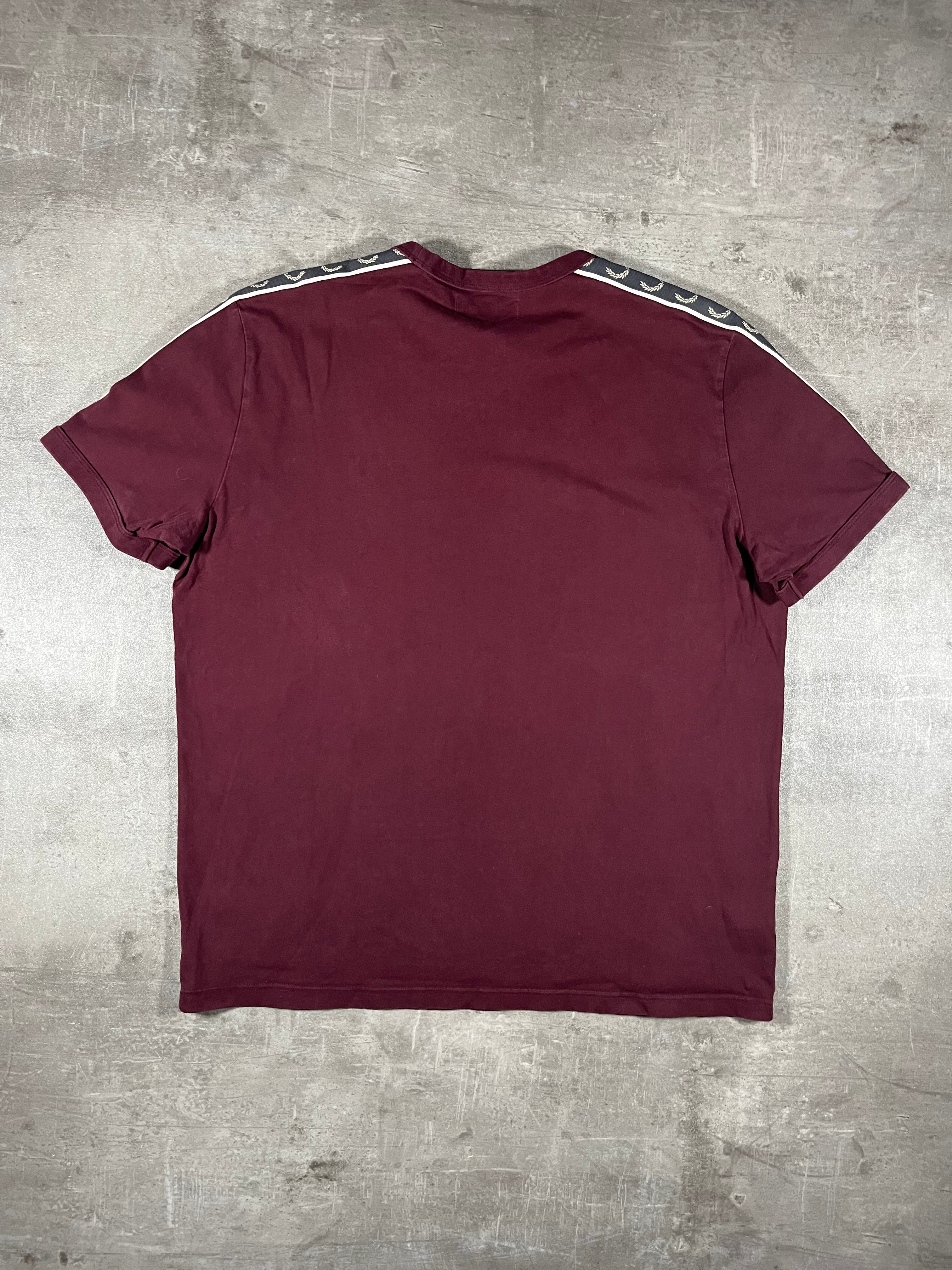 Fred Perry T-shirt Taped Bordeaux XL