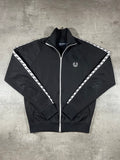 Fred Perry Vintage Trainingsjacke Taped Schwarz S