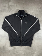 Fred Perry Vintage Trainingsjacke Taped Schwarz S