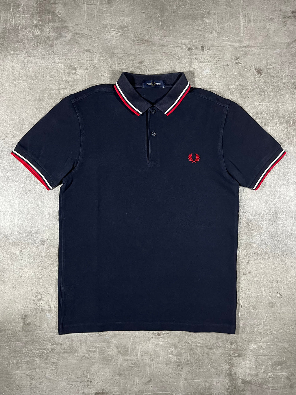 Fred Perry Poloshirt Schwarz/ Weiß/ Rot S