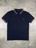 Fred Perry Poloshirt Schwarz/ Weiß/ Rot S