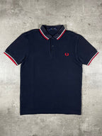 Fred Perry Poloshirt Schwarz/ Weiß/ Rot S
