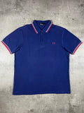 Fred Perry Poloshirt Blau/ Grau/ Rot M