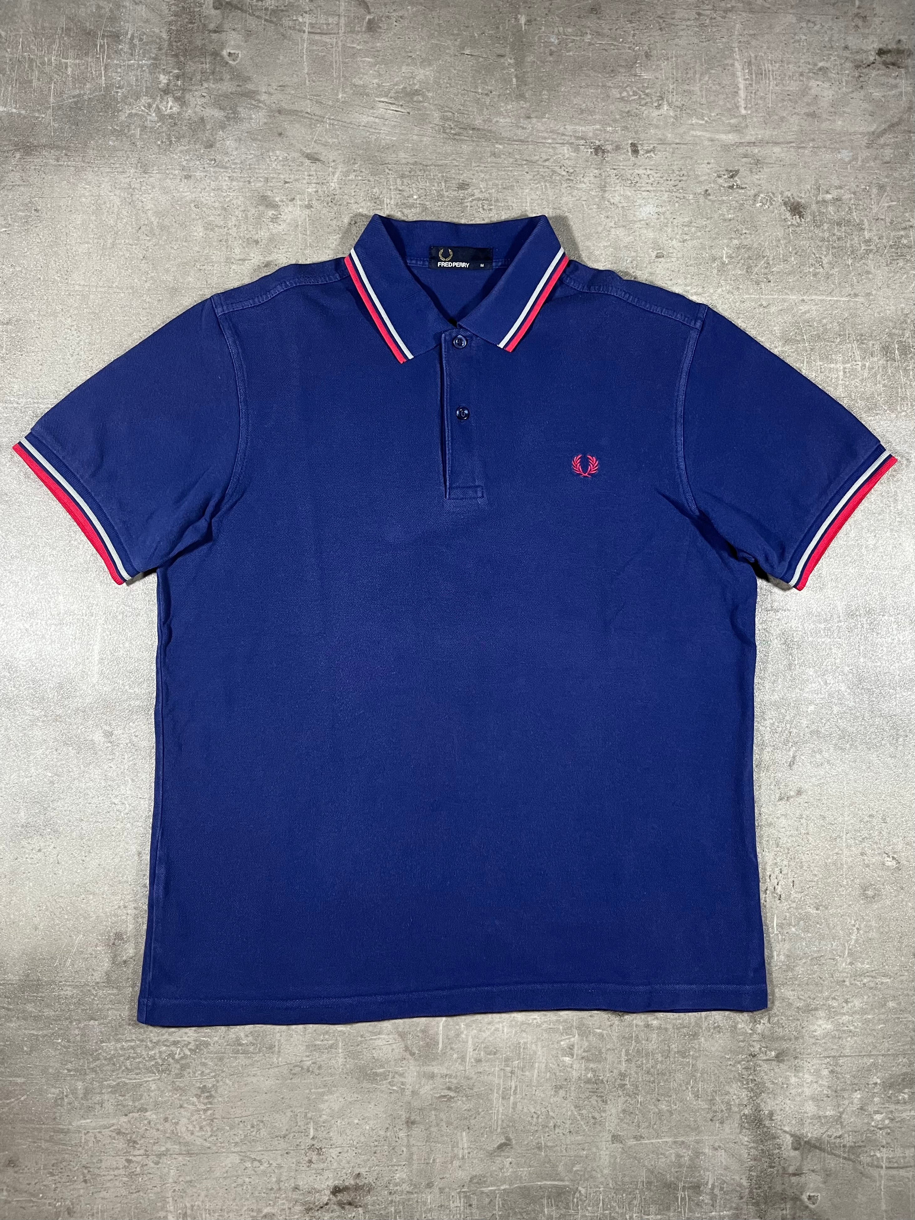 Fred Perry Poloshirt Blau/ Grau/ Rot M