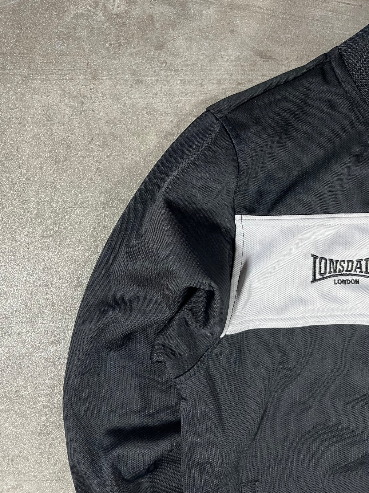 Lonsdale Trainingsjacke Schwarz/ Weiß S