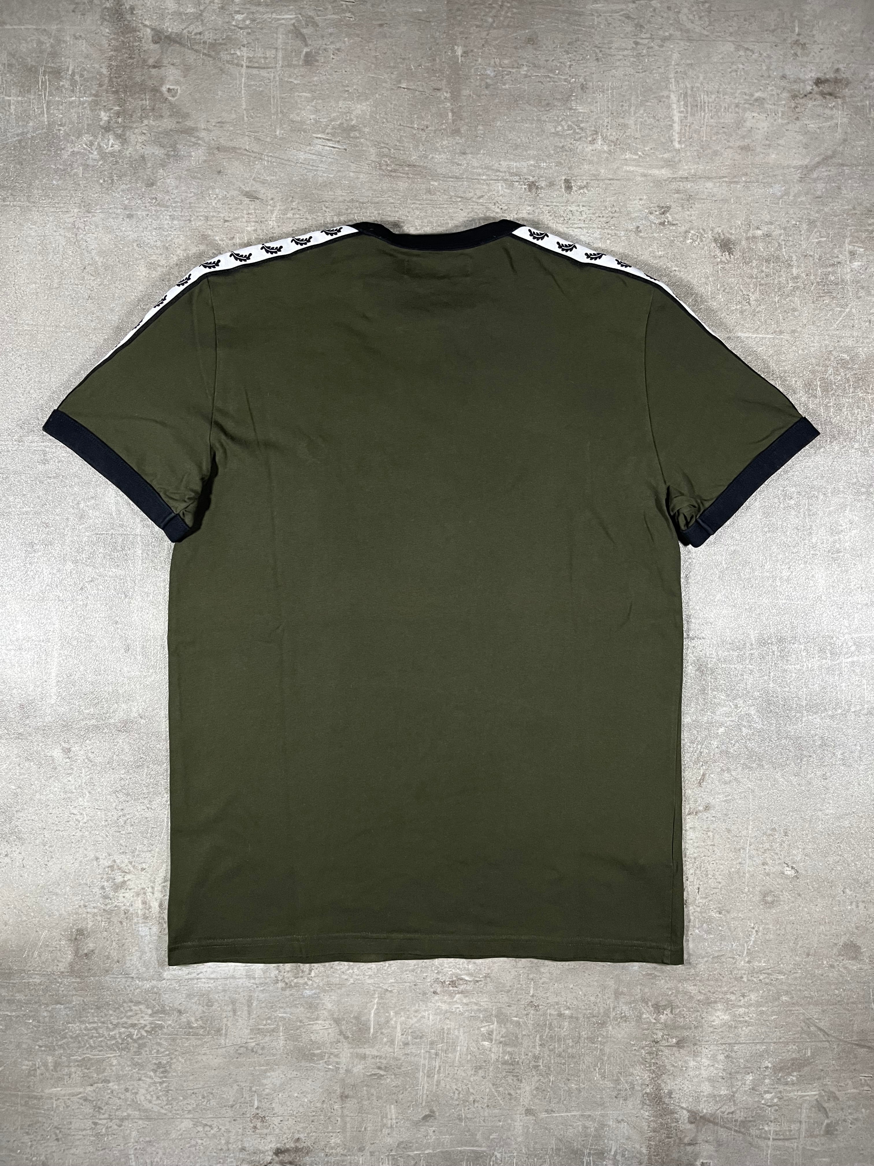 Fred Perry T-shirt Dunkelgrün Taped S