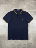 Fred Perry Poloshirt Schwarz Goldenes Logo S