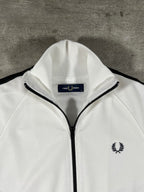Fred Perry Trainingsjacke Taped Weiß/ Schwarz XS